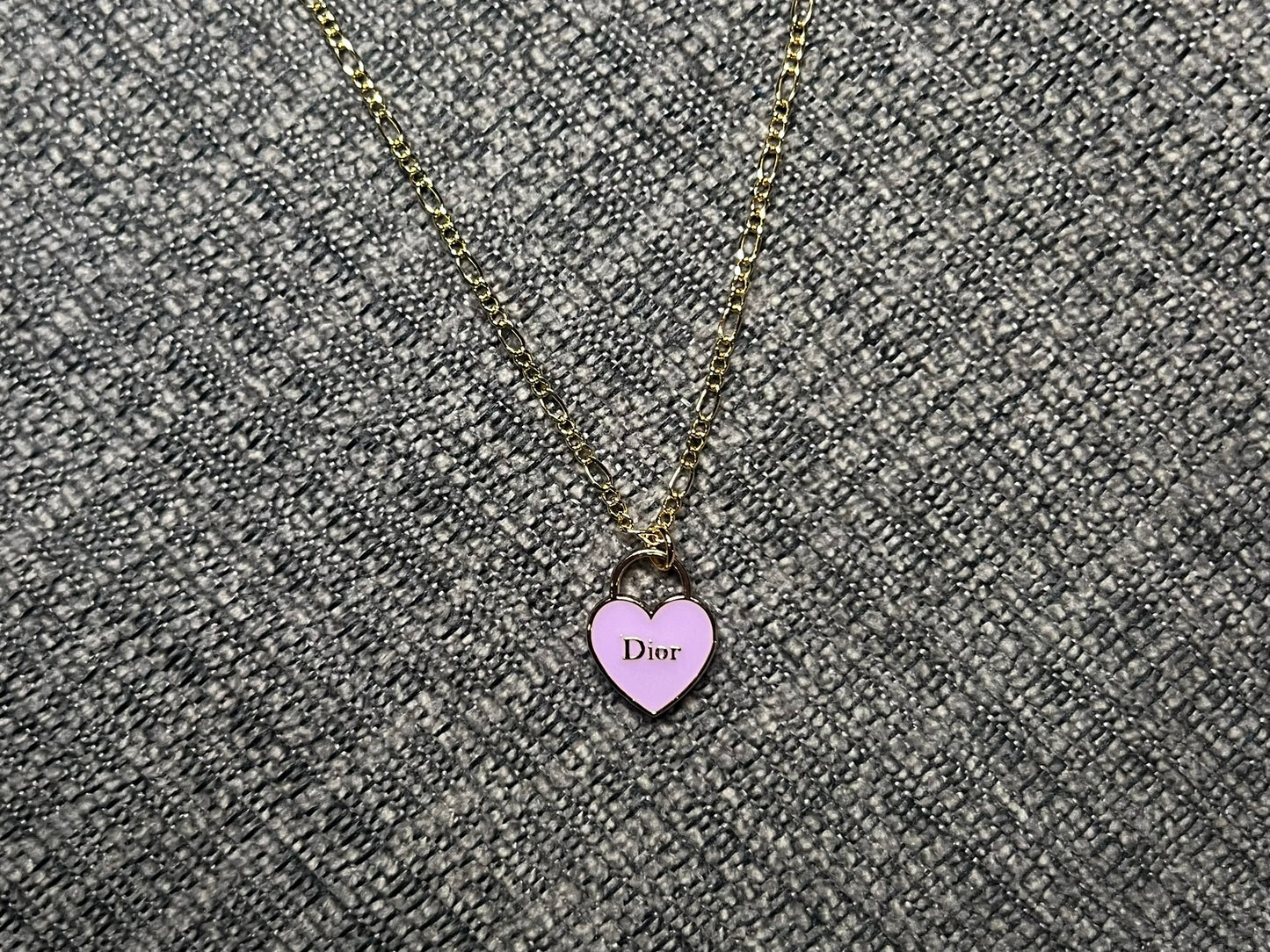 Light Pink Dior Heart Necklace