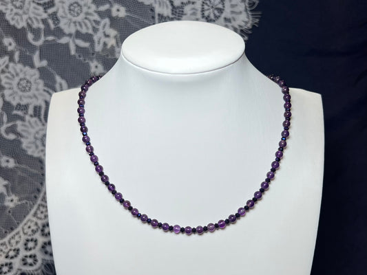 Genuine Amethyst Beaded Necklace