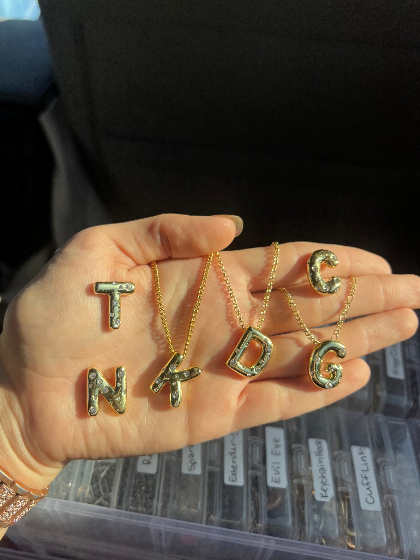 Waterproof Gold Initial Necklace