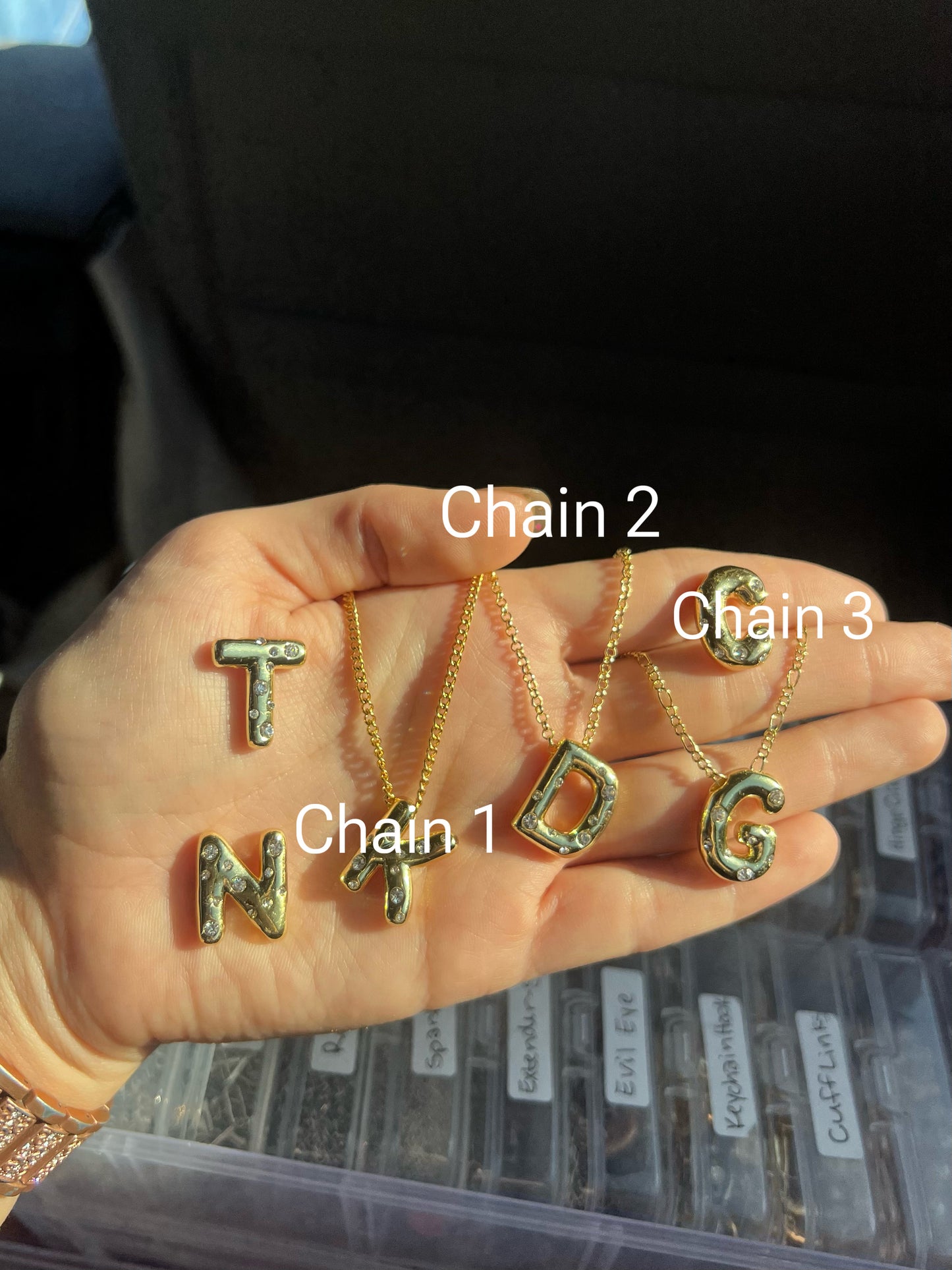 Waterproof Gold Initial Necklace