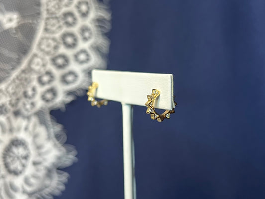 Pave Spiked Hoop Earrings | Waterproof and Non-Tarnish