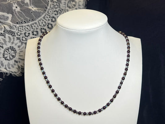 Genuine Hematite Beaded Necklace