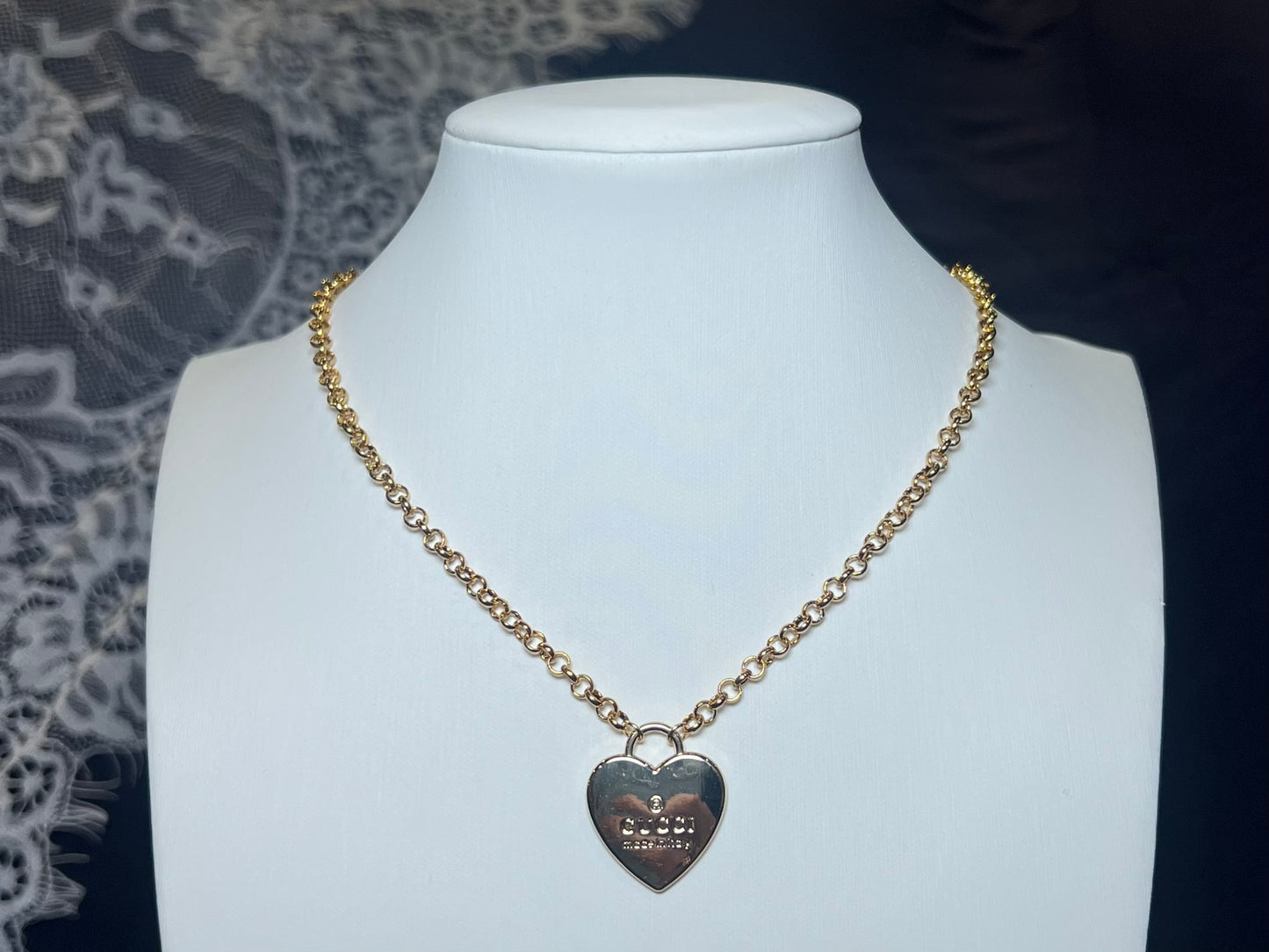 Gold Gucci Heart Necklace
