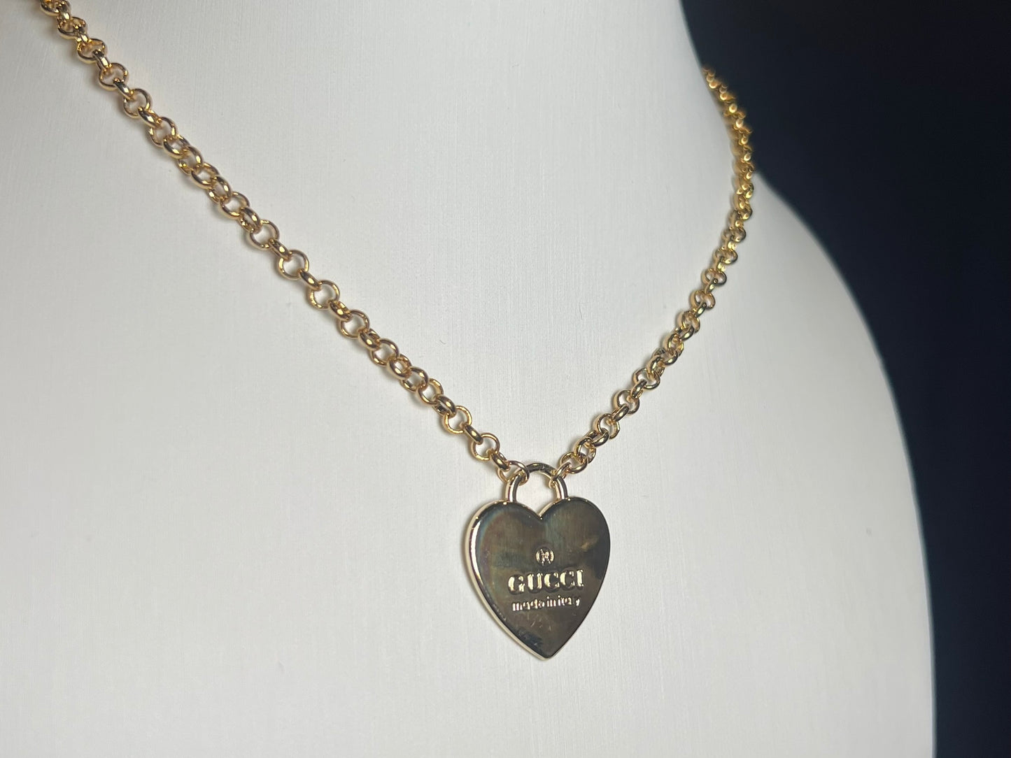 Gold Gucci Heart Necklace