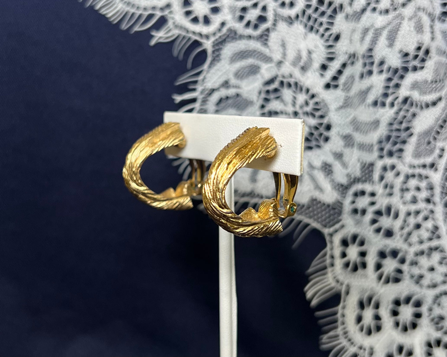 Vintage Givenchy Clip-On Hoop Earrings