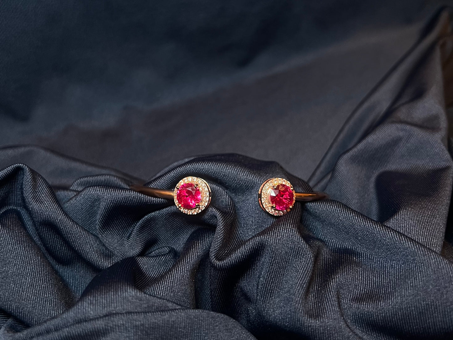 Lab-Grown Ruby Bracelet Cuff