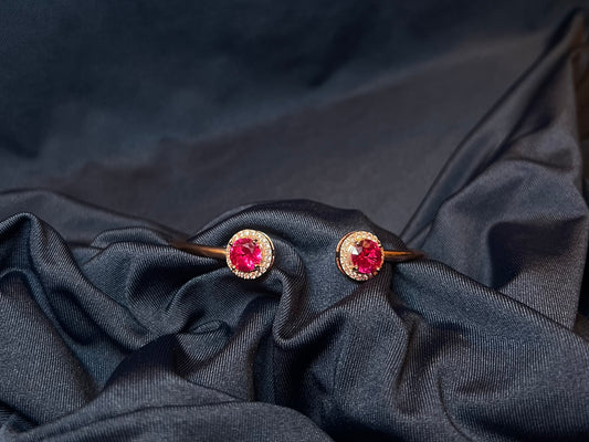 Lab-Grown Ruby Bracelet Cuff