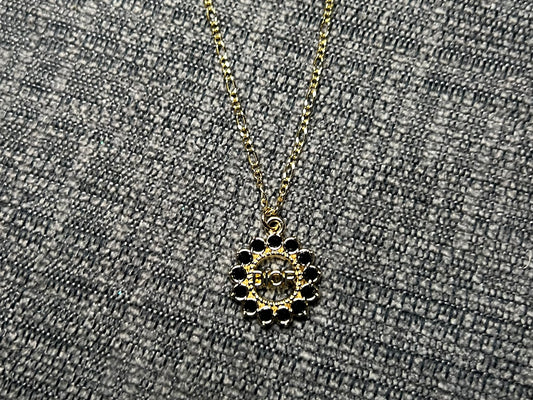 Black Dior Rhinestone Necklace