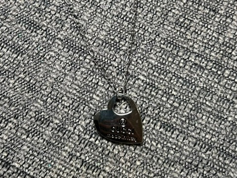 Silver Gucci Heart Necklace